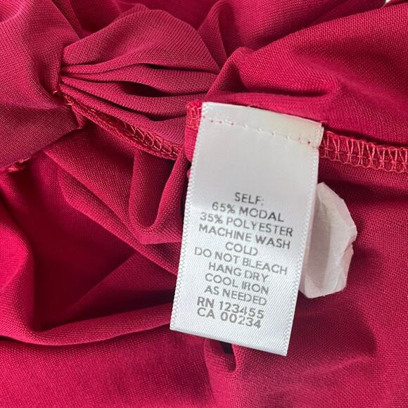 Design Lab Lord & Taylor magenta cold shoulder long sleeve top small - Picture 4 of 4